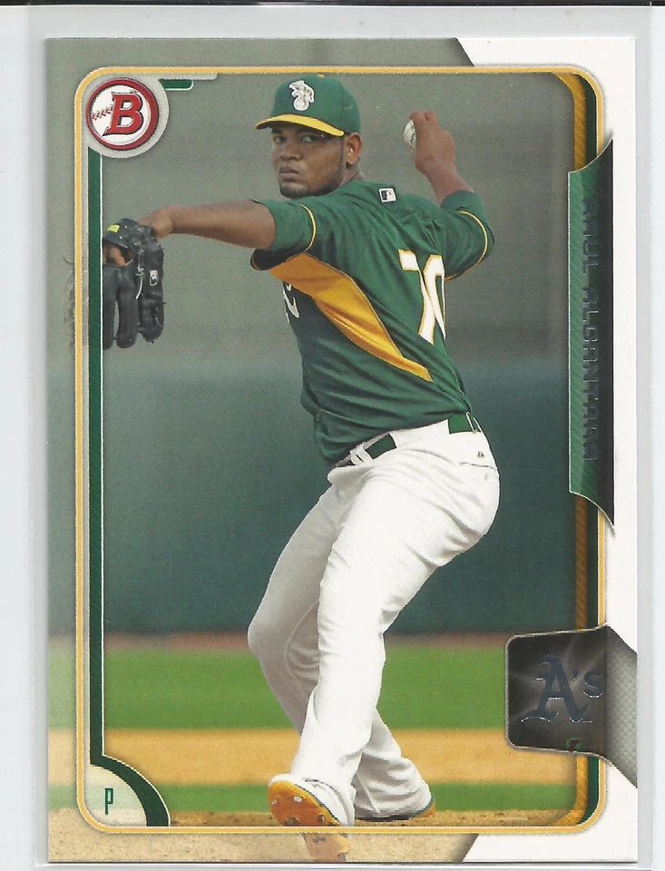 Raul Alcantara Oakland A's 2015 Bowman Baseball - Image 1 of 2