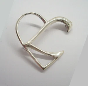 Spilla in ARGENTO 925 con INIZIALE " L " a forma di CUORE - finitura lucida - - Imagen 1 de 8