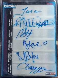 Mickie James, Tara, Hemme, Rayne, Sky, Love 4/5 TNA Signature Impact autographs - Picture 1 of 2