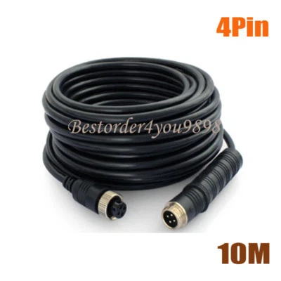 10m 4Pin Video Extension Cable Wire For Car Bus Truck Reversing Camera Monitor - Image 1 of 3