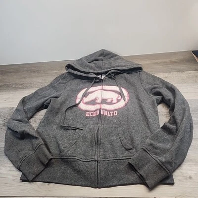 Talla XL Ecko Unlimited Sudadera con Capucha Cremallera Gris Rosa Blanco Foto 1 de 4