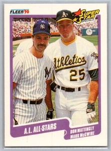 1990 Fleer AL All Stars Mattingly & McGwire #368 - Picture 1 of 2
