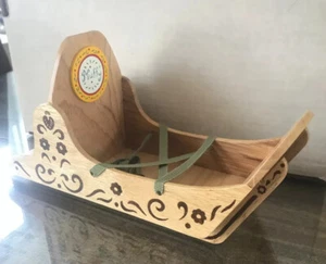 MUFFY VANDERBEAR- Wooden Dog Sled North Pole Collection NEW - Picture 1 of 7