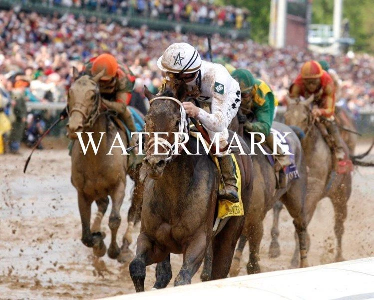 Foto 8 x 10 Super Saver 2010 ganador del Derby de Kentucky Calvin Borel carreras de caballos Foto 1 de 1