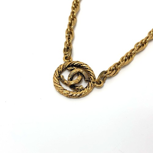 Collana CHANEL CC Mark metallo oro
