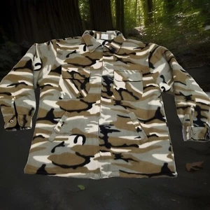 ✅VTG Fleece Sherpa Lined Full Zip Camo Hunting Jacket NO BUTTON SEE MEASUREMENTS - Picture 1 of 8