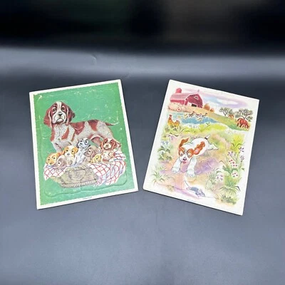 Vintage Puzzles Playskool Puppy Dogs Litho USA 1950s Nursery Decor Retro Toys - Image 1 of 4