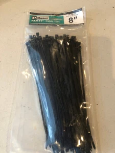 Panduit Pan Ty 8" Black Cable Ties - Qty 100 Bundle Diameter up to 2.0" #F27 - Picture 1 of 2