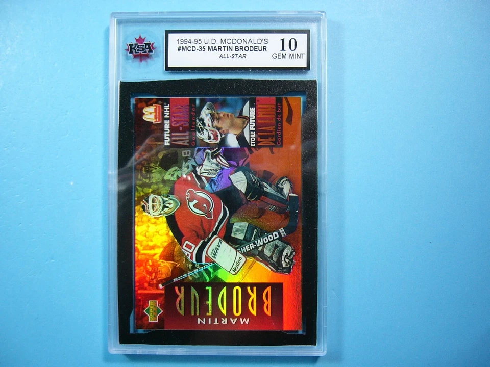 1994/95 UPPER DECK UD MCDONALDS NHL HOCKEY CARD #MCD-35 MARTIN BRODEUR KSA 10 RJ - Image 1 of 2