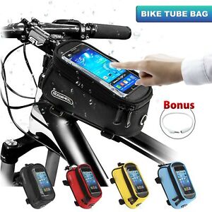Cycling Frame Bag Bicycle Bike Mobile Phone Holder Front Tube Pouch Waterproof