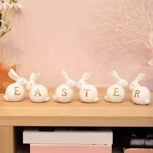 Table Easter Bunny Figurine Decorations - Home Office Table Decoration Easter Bu - Picture 1 of 12