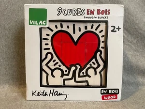 Vilac Keith Haring 9 Blöcke Holzwürfel Puzzle NEU - Bild 1 von 5