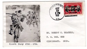#703 Yorktown 1931 First Day Cover Beazell Photo Cachet Planty #34b - Picture 1 of 2