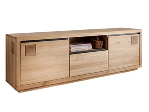 TV-Schrank TV-Unterteil Sideboard Wohnzimmerschrank CALDERA II Wildeiche massiv - Bild 1 von 6