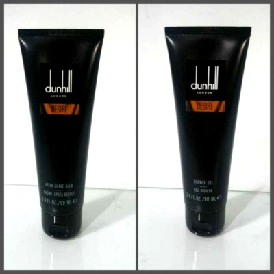 Lot of 2 Dunhill Desire Men's After Shave Balm And Shower Gel 3.0 Oz Each - Image 1 of 3