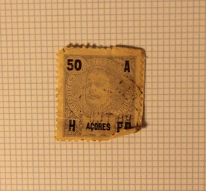AZORES King Carlos "1906 Ultramarine" Postage Stamp - Picture 1 of 2