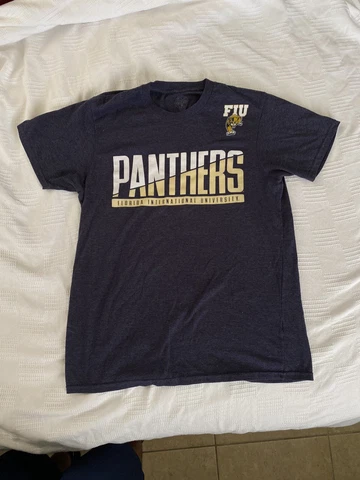 FIU Panthers Shirt Blue Florida International Adidas Mens Small Cover