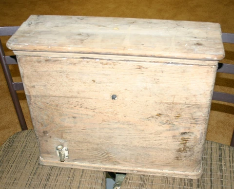 Vintage Oak Wood Wall Mount Toilet Closet Water Tank copper lined Cover