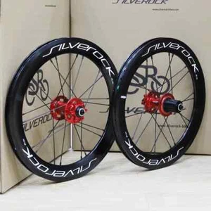 16 inch 349 1 3/8 Folding Bike Disc Brake Wheels High Profile Alloy Wheelset - Picture 1 of 35