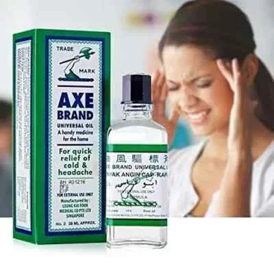 Aceite Universal Marca Axe | Alivio Rápido Rápido Resfriado y Dolor de Cabeza 3 5 10 56ml EE. UU. Foto 1 de 4