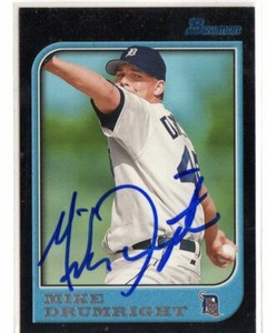 MIKE DRUMRIGHT AUTOGRAPHED 1997 BOWMAN #119 (GUARANTEED IP)(B195)