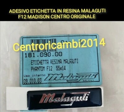ADESIVO RESINA MALAGUTI ADESIVO ETICHETTA IN RESINA CARENA MALAGUTI F12 MADISON CENTRO F12 100 ORIGINALE
