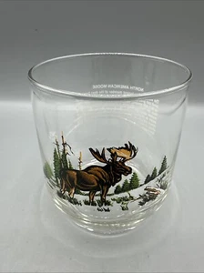 Vaso de beber vintage Sunoco Moose North American Wildlife Libbey 3,75" - Imagen 1 de 8