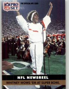 1991 Pro Set Whitney Wows 'Em At Super Bowl #350 - Picture 1 of 1
