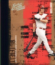 2005 Leather and Lumber Silver Cincinnati Reds Baseball Card #1 Adam Dunn /100