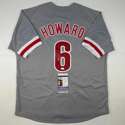 Autographed/Signed Ryan Howard Philadelphia Grey Baseball Jersey JSA COA - Image 1 of 4
