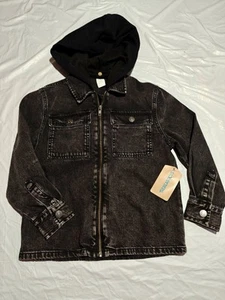 Thereabouts Little & Big Boys Denim Hooded Lightweight Shirt Jacket Size XS 6-7 - Picture 1 of 10