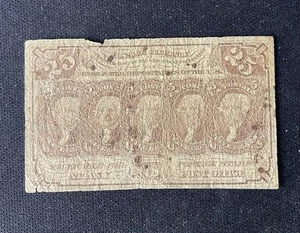 U.S. Postage 25¢ Cents Fractional Currency First Issue - Picture 1 of 2