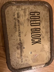 Vintage Tabakdose Gold Block - Bild 1 von 1