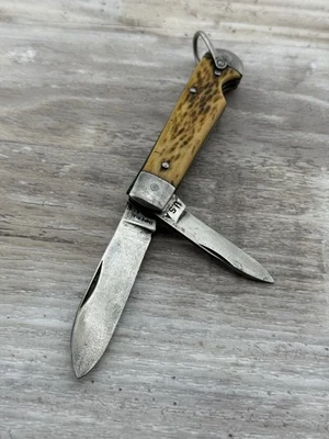 VINTAGE WW II IMPERIAL USA BONE EASY OPEN JACK POCKET KNIFE US MILITARY NAVY - Image 1 of 4