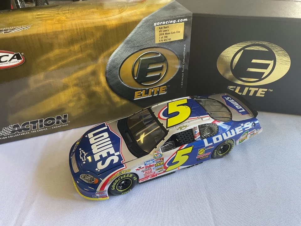 RCCA Action 1/24 2004 Kyle Busch #5 Lowe's Elite - Rookie Stripes -  Foto 1 de 1