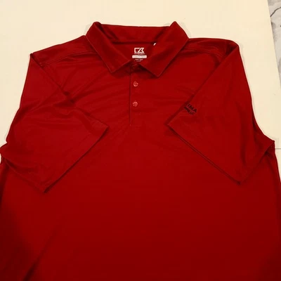 Cutter & Buck DryTec Mens Xlt Red Polo Shirt. Button Up Read Description!! - Image 1 of 4