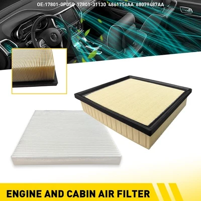 Combo de filtro de aire motor + cabina para Jeep Grand Cherokee Dodge Durango 2011-2021 Foto 1 de 4