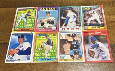 1975 - 1992 Topps Nolan Ryan California Angels Card Lot Of 8 Cards - Image 1 of 4