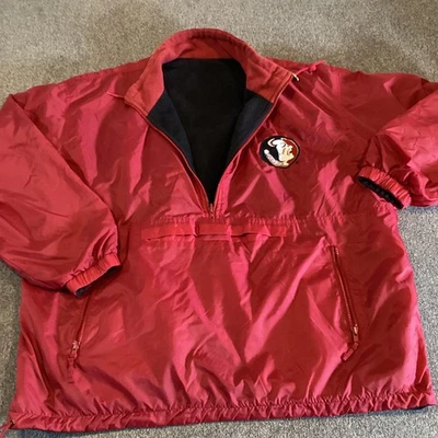 Florida State Seminoles Jacket Mens 2XL Red NCAA Football Pullover Champion 90s - Image 1 of 4