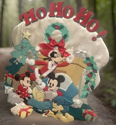 "Colgante de pared vintage de tela/fieltro de Mickey Mouse & Friends de Disney, 18"" de alto, 15"" L" Foto 1 de 3