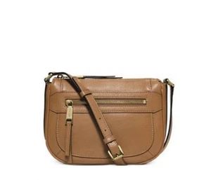 Neu Michael Kors kleine Umhängetasche Luxus Leder Eichel Gold Tasche Reißverschluss Messenger - Bild 1 von 7