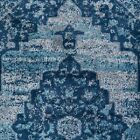 Navy Blue Traditional Living Room Rugs Faded Distressed Antique Medallion Rugs