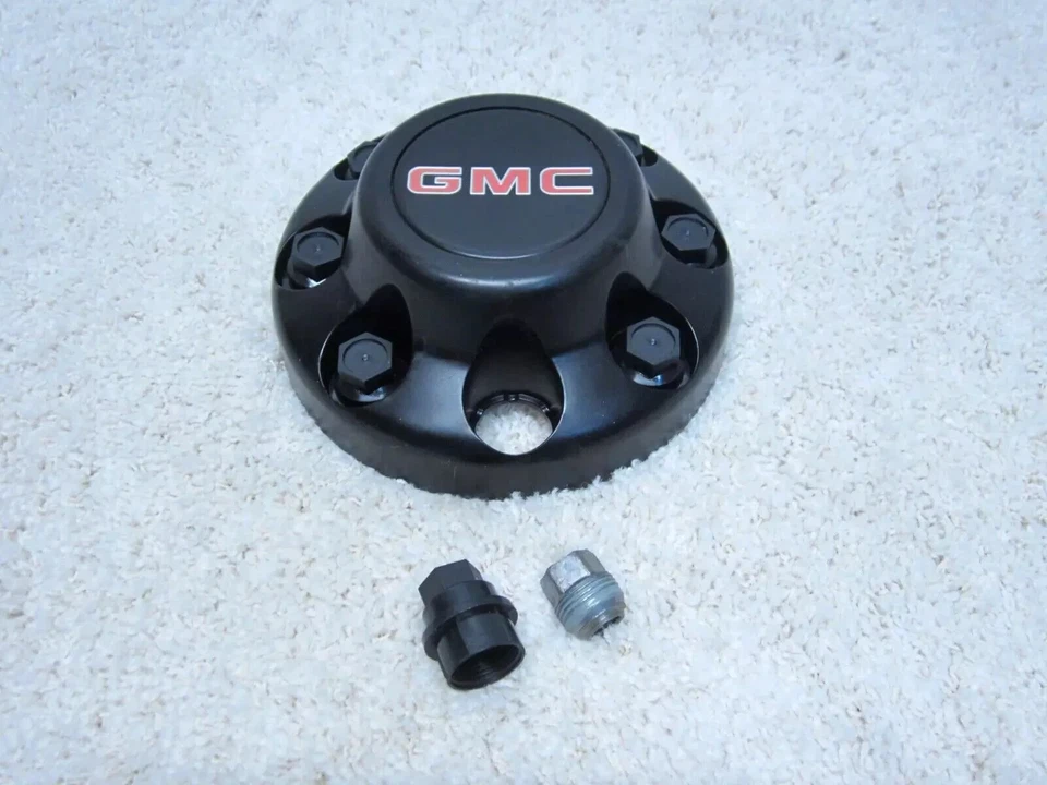 吉姆西 2500 / 3500 / SAVANA VAN 原始设备制造商 16 英寸钢轮黑色中心盖 46272 #2E-2 — 第 1/2 张图片