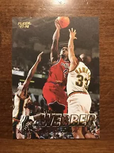 1997-98 Fleer Chris Webber Carta da basket #4 Washington Bullets lotto di 5 - Foto 1 di 2