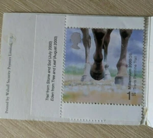 Royal Mail GB 1st Trans Pennine Trail Millennium 2000 Stone and Soil Horse Hoof - Picture 1 of 3