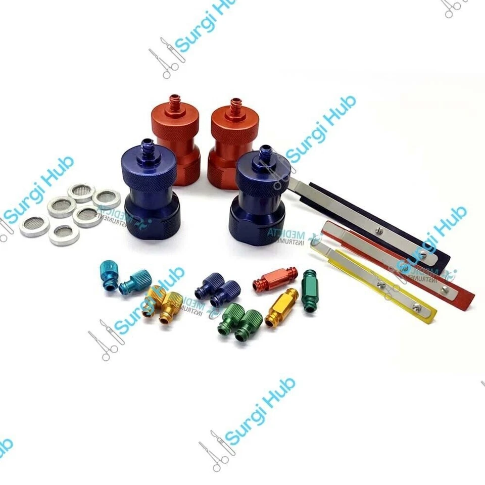 Juego de 24 piezas de jeringa de transferencia de grasa nano liposucción bloqueo micro transferencia de grasa Foto 1 de 2