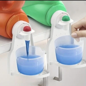 Liquid Laundry Detergent Cup Holder Pack of 2) Drip Catcher - Fits All / No Mess - Picture 1 of 4