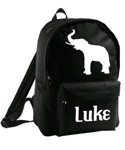 Bolso Animal Elefante Niños Añadir Nombre Mochila Personalizada Niño Niña Genial Idea de Regalo - Imagen 1 de 12