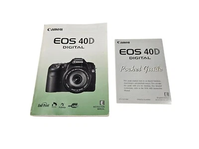 佳能 EOS 40D 数码相机说明书 + 仅口袋指南 — 第 1/4 张图片