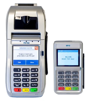 Máquina de tarjetas de crédito First Data FD150 con PINpad RP10 incluido *DESBLOQUEADO* Foto 1 de 3